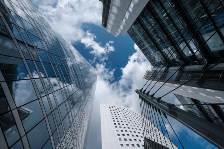 tall real estate buildings and the sky