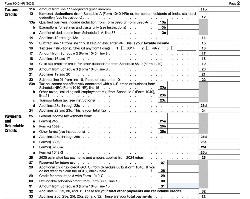 Guide to IRS Form 1040-NR for Nonresident Aliens